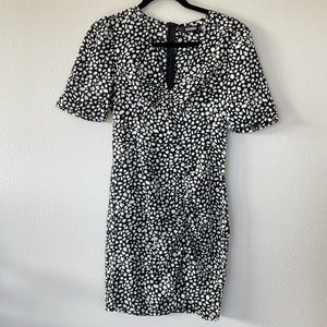 Missguided Black and White Print Dress